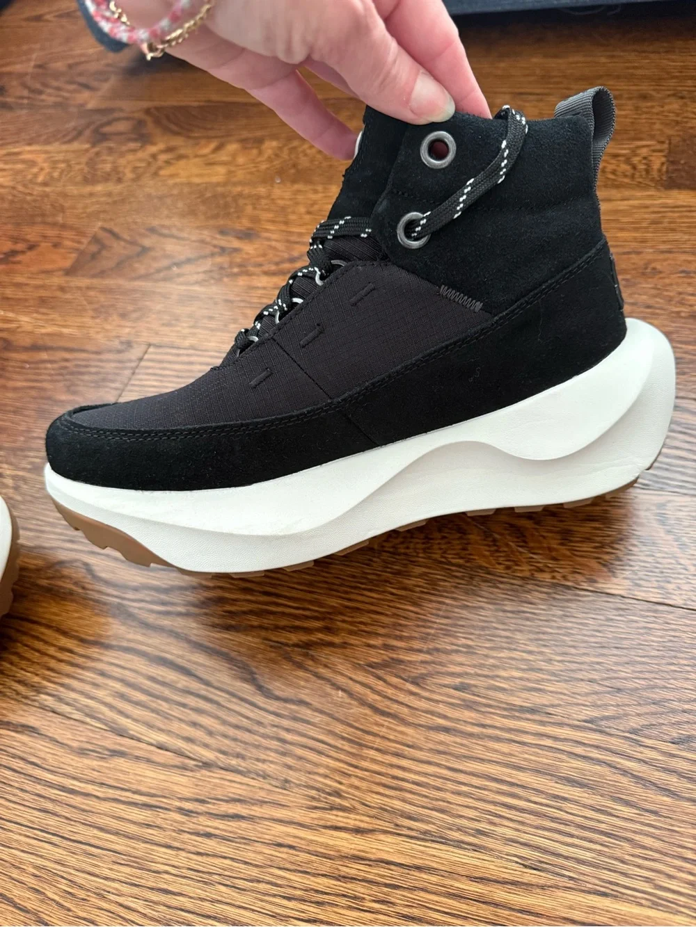 The North Face Men's Black and White Trail-Ready Hiking Boots